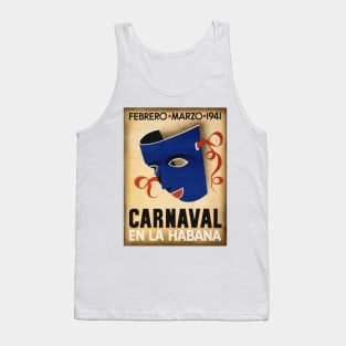 Vintage Travel Poster Cuba Carnaval En La Habana Tank Top